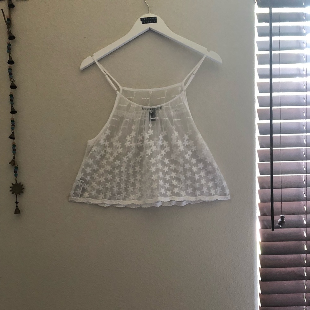 White Lace Tank Top